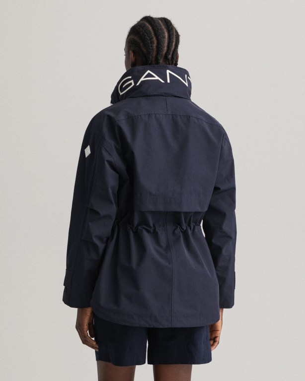 Gant Rough Weather Racer Women's Jackets Blue | CmI10QTBqW8