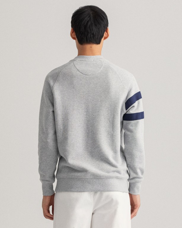 Gant Rowing Crew Neck Men's Sweatshirts Light Grey | n4huBparOjz