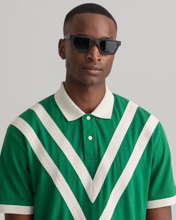 Gant Rowing Jersey Men's Polo Shirts Green | qu4WFazeUwd