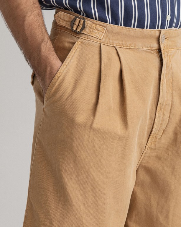 Gant Safari Men's Shorts Beige | GEMArpmeG66