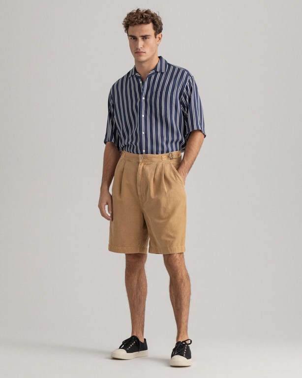 Gant Safari Men's Shorts Beige | GEMArpmeG66