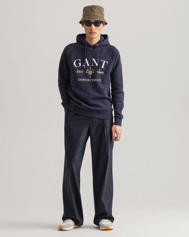 Gant Sailing Men's Hoodies Blue | cr8T6wP4Det