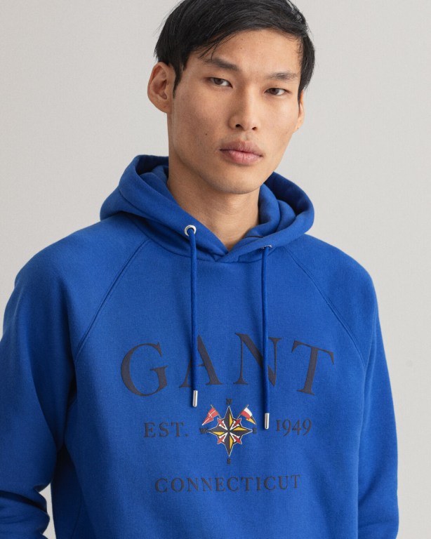 Gant Sailing Men's Hoodies Blue | wUReI9pi847