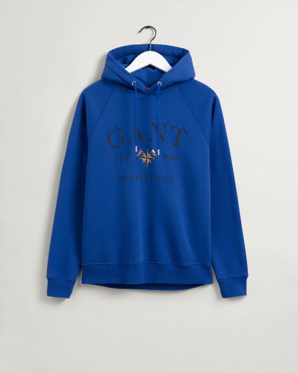 Gant Sailing Men's Hoodies Blue | wUReI9pi847