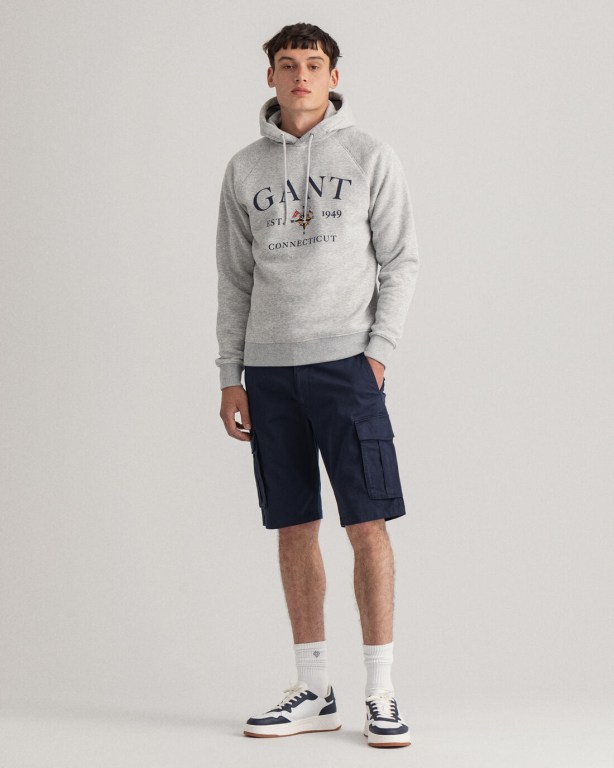 Gant Sailing Men's Hoodies Light Grey | HBx3dwXQXyX