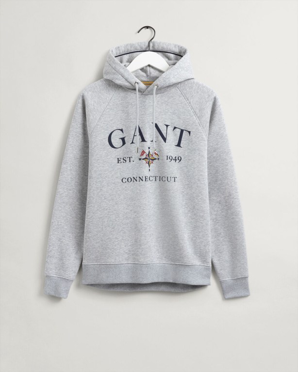 Gant Sailing Men's Hoodies Light Grey | HBx3dwXQXyX