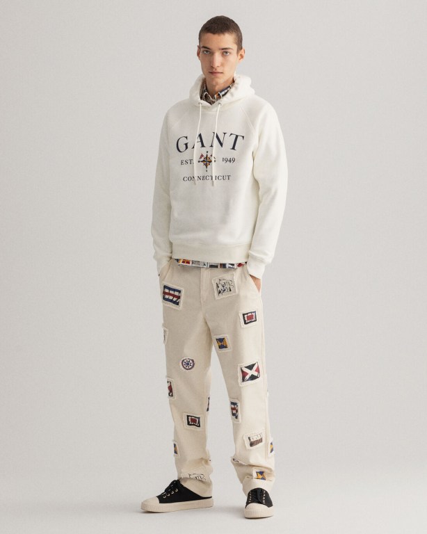 Gant Sailing Men's Hoodies White | iZYNzWOefLN