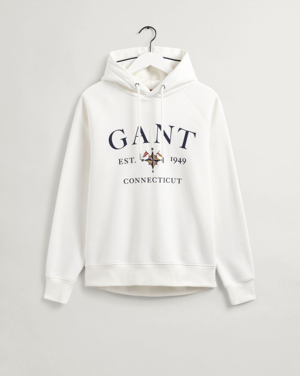 Gant Sailing Men's Hoodies White | iZYNzWOefLN