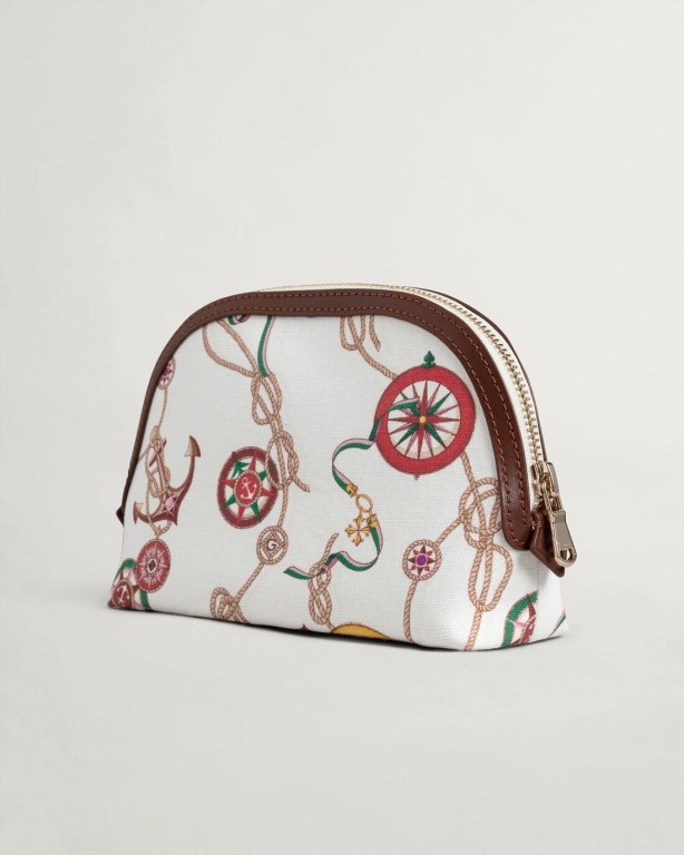 Gant Sailing Print Makeup Women's Bags Cream | cNzmhZz0inU