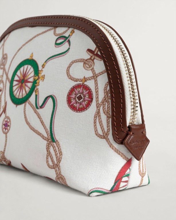 Gant Sailing Print Makeup Women's Bags Cream | cNzmhZz0inU