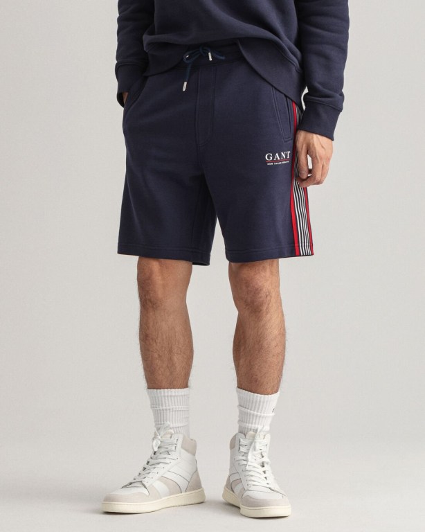 Gant Sailing Sweat Men's Shorts Blue | yKJD5avQ5es