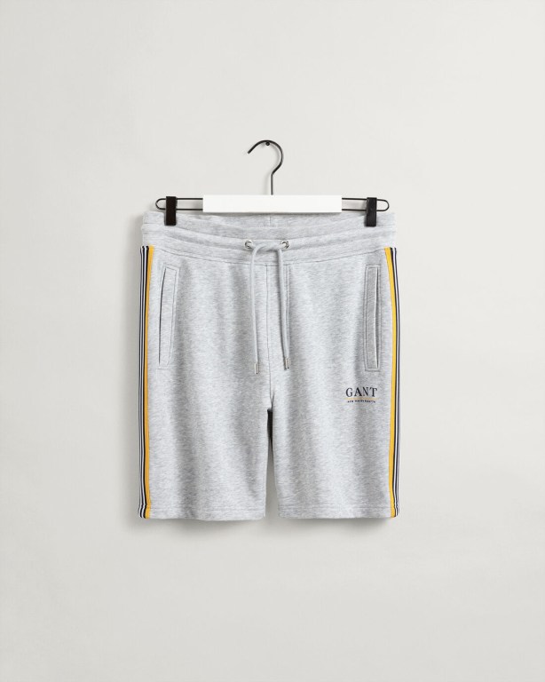 Gant Sailing Sweat Men's Shorts Light Grey | r2kkXAF2x2q