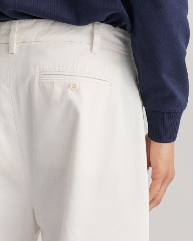 Gant Sailor Men's Pants White | 75HKvyVntYh