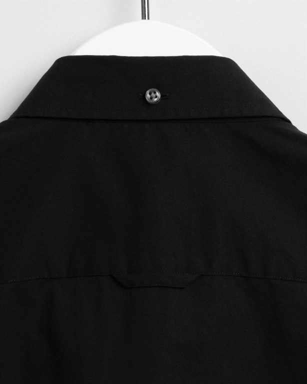 Gant Slim Fit Broadcloth Men's Shirts Black | v9m8khQwKDO