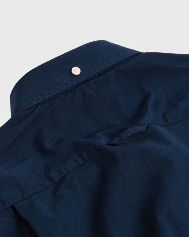 Gant Slim Fit Broadcloth Men's Shirts Dark Blue | jBq1thpo671