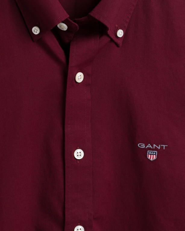 Gant Slim Fit Broadcloth Men's Shirts Red | We2dIqO3Sar