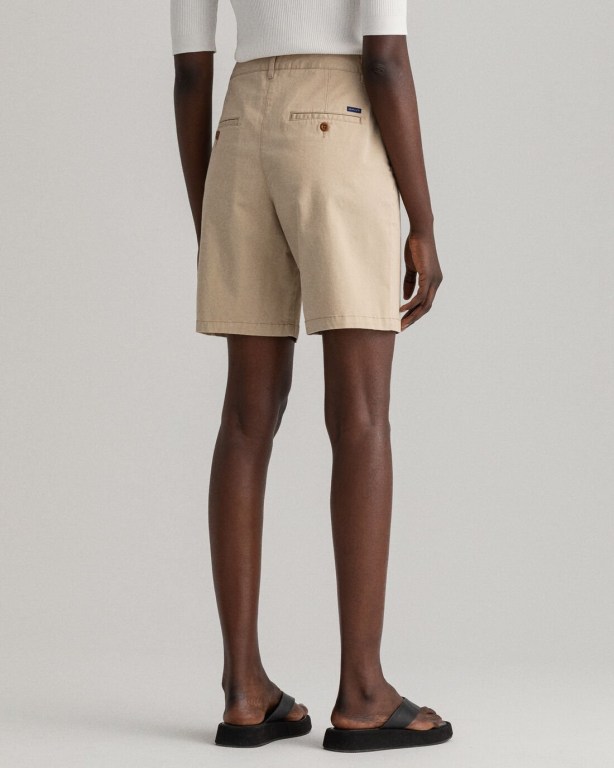 Gant Slim Fit Classic Chino Women's Shorts Light Yellow | z78nu9Qoblf