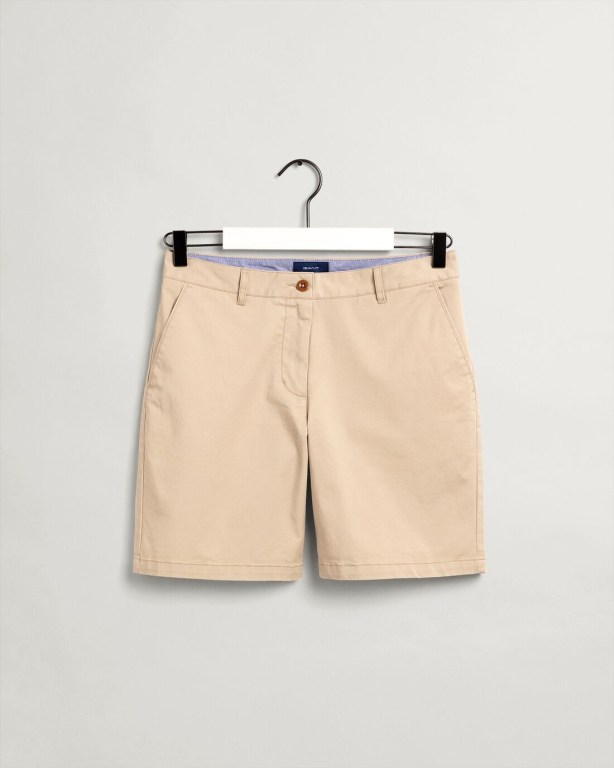 Gant Slim Fit Classic Chino Women's Shorts Light Yellow | z78nu9Qoblf