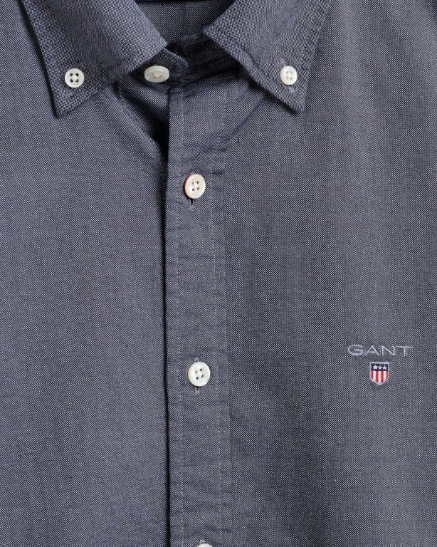 Gant Slim Fit Oxford Men's Shirts Black | 3mubzekKB84