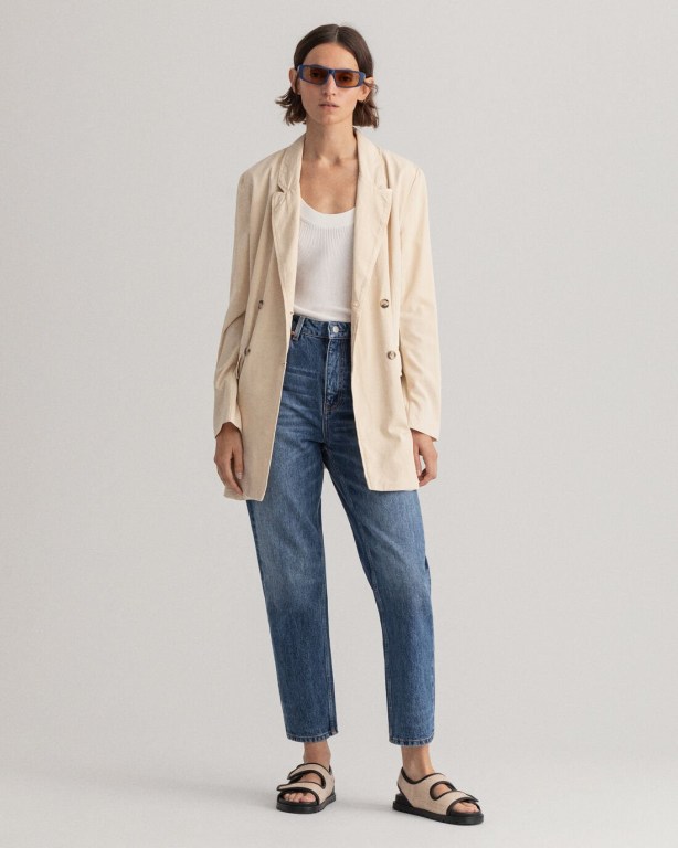 Gant Straight Fit Chino Women's Blazers Beige | gAFLpopcPeJ