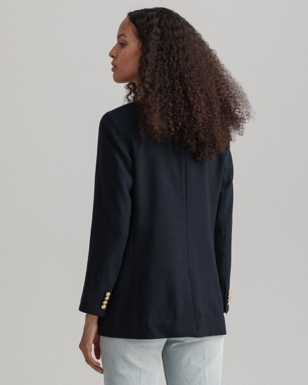 Gant Straight Fit Club Women's Blazers Blue | oqh1QFuwNvL