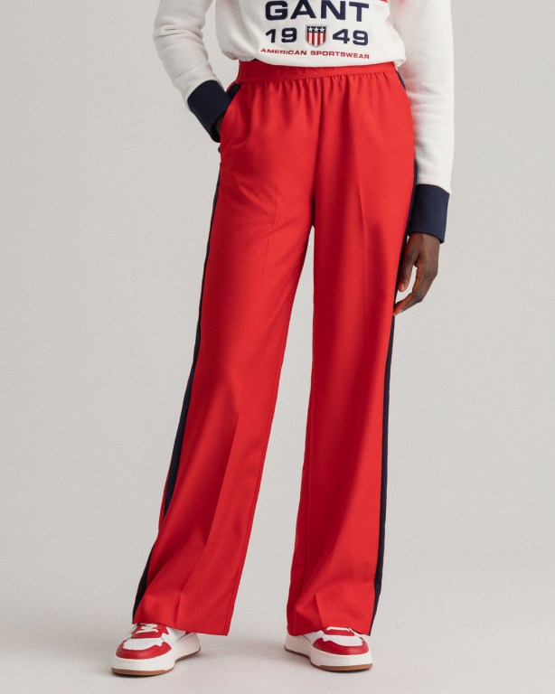 Gant Straight Leg Wool Blend Slacks Women's Pants Light Red | IbmQsNBIIFb