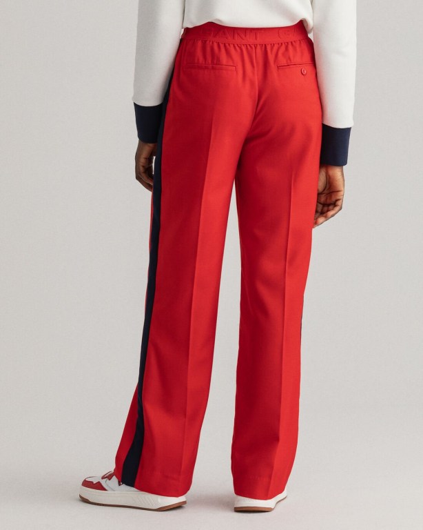 Gant Straight Leg Wool Blend Slacks Women's Pants Light Red | IbmQsNBIIFb