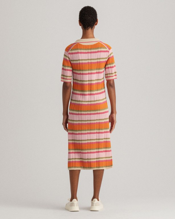 Gant Structure Stripe Rugger Women's Dresses Multicolor | 0Q4TDSjYK0g