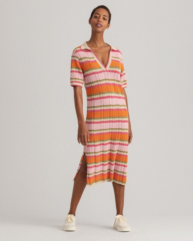 Gant Structure Stripe Rugger Women's Dresses Multicolor | 0Q4TDSjYK0g