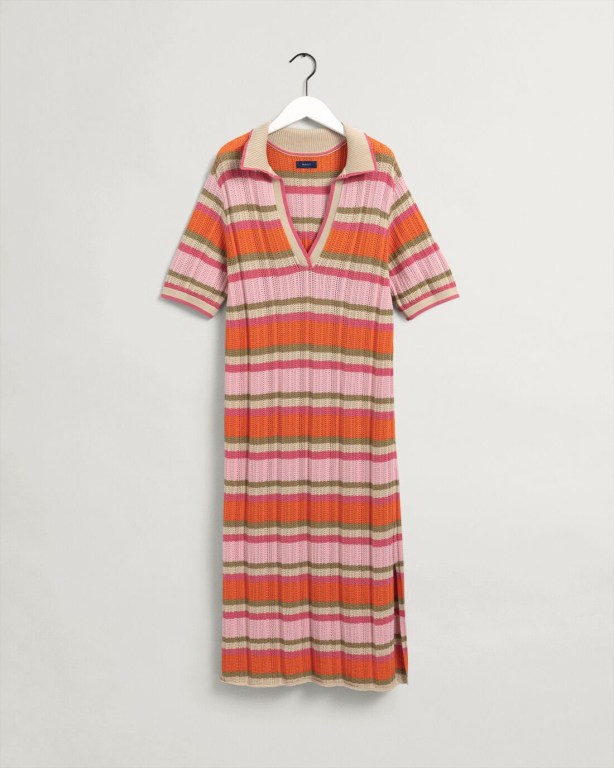 Gant Structure Stripe Rugger Women's Dresses Multicolor | 0Q4TDSjYK0g