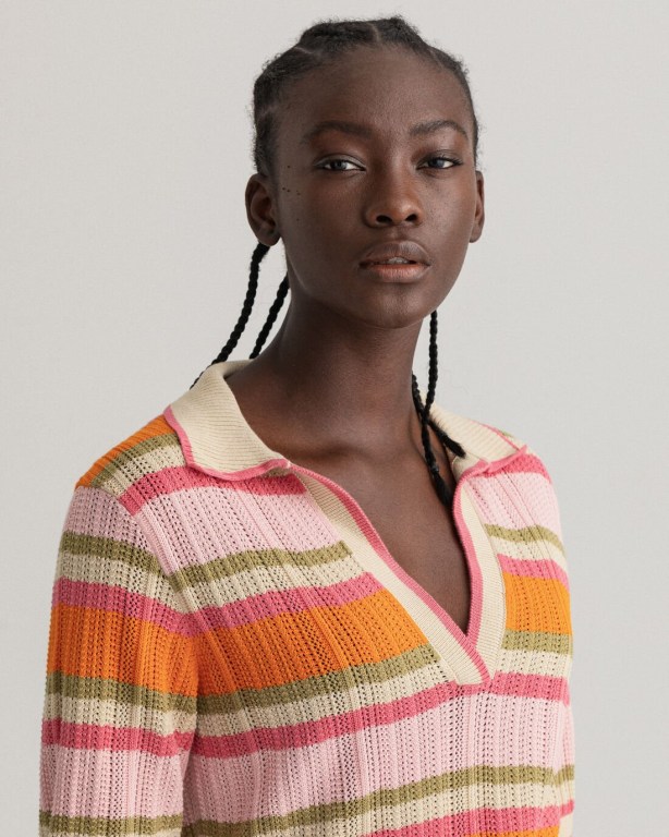 Gant Structured Stripe Rugger Women's T-shirts Multicolor | siymjnnoqDl