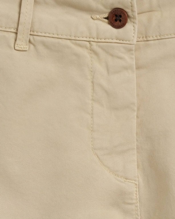 Gant Sunfaded Chino Women's Shorts Beige | tnuDptz2T24