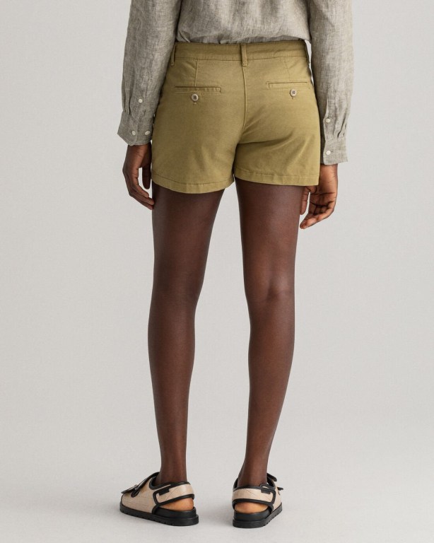 Gant Sunfaded Chino Women's Shorts Grey | AtjmcWJdTLZ