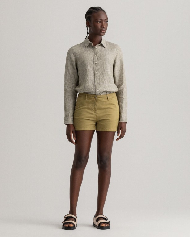 Gant Sunfaded Chino Women's Shorts Grey | AtjmcWJdTLZ