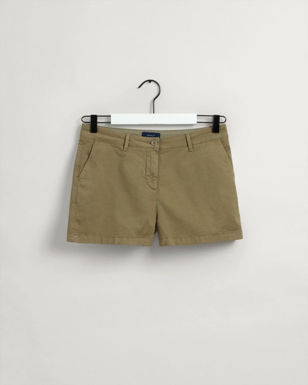 Gant Sunfaded Chino Women's Shorts Grey | AtjmcWJdTLZ