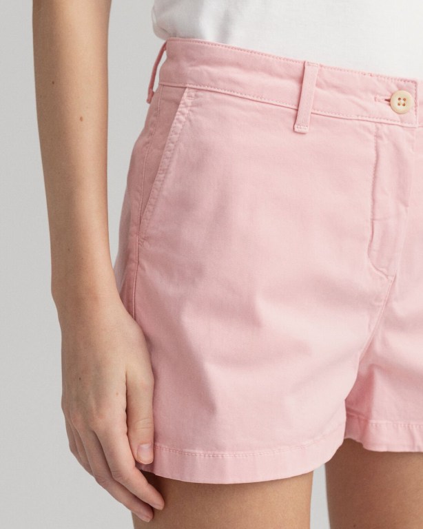 Gant Sunfaded Chino Women's Shorts Pink | HiXykuvPbQC