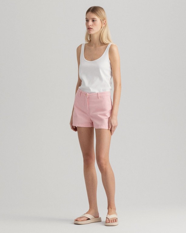 Gant Sunfaded Chino Women's Shorts Pink | HiXykuvPbQC