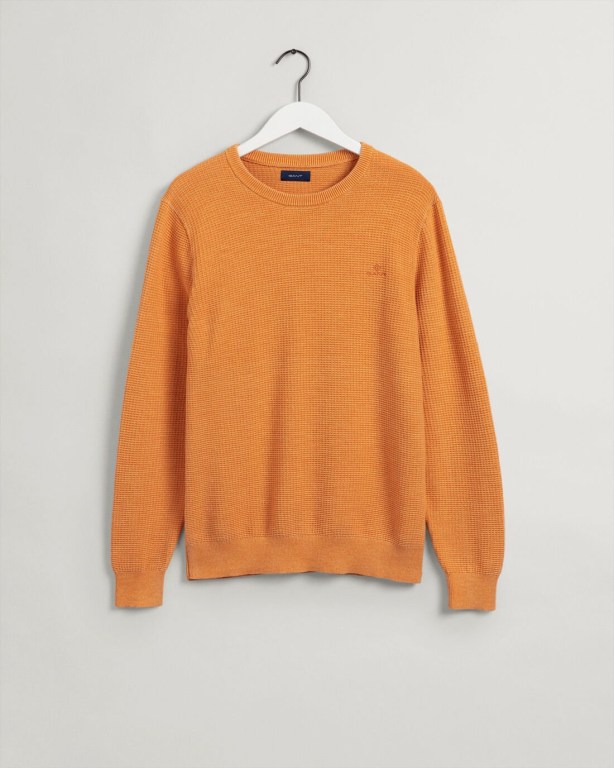 Gant Sunfaded Crew Neck Men's Crewneck Jumpers Orange | 8Pm2feZX2Yg