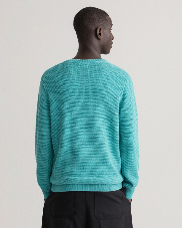 Gant Sunfaded Crew Neck Men's Crewneck Jumpers Light Turquoise Green | HkRniVM4ami