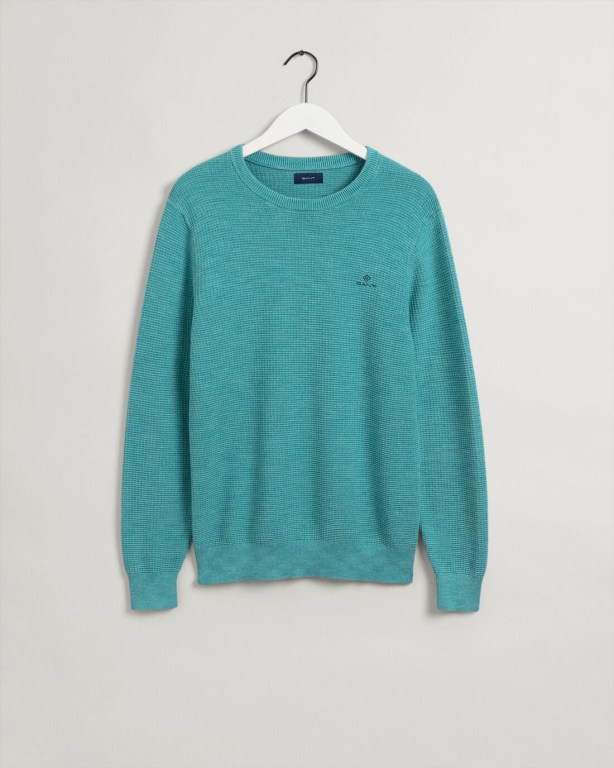 Gant Sunfaded Crew Neck Men's Crewneck Jumpers Light Turquoise Green | HkRniVM4ami