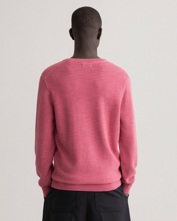 Gant Sunfaded Crew Neck Men's Crewneck Jumpers Rose | sa7IWbuLdGT