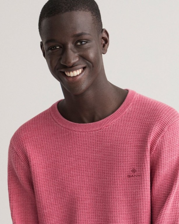 Gant Sunfaded Crew Neck Men's Crewneck Jumpers Rose | sa7IWbuLdGT