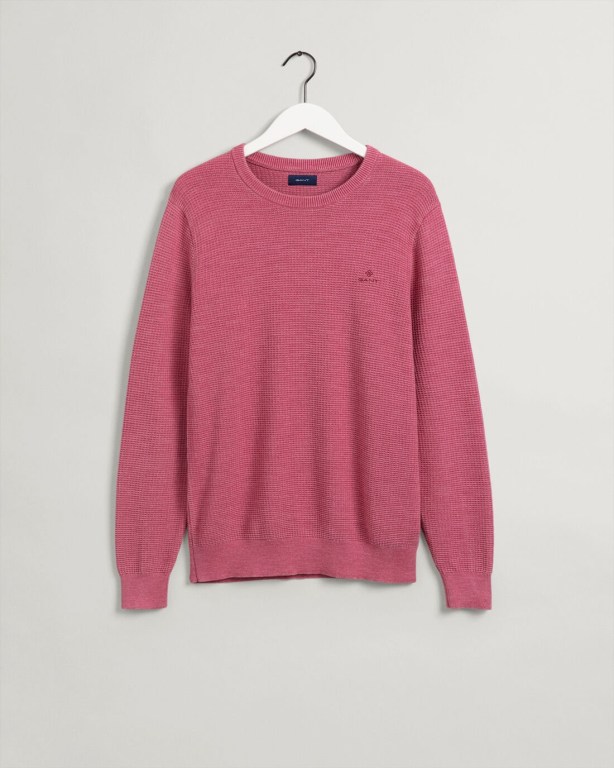 Gant Sunfaded Crew Neck Men's Crewneck Jumpers Rose | sa7IWbuLdGT