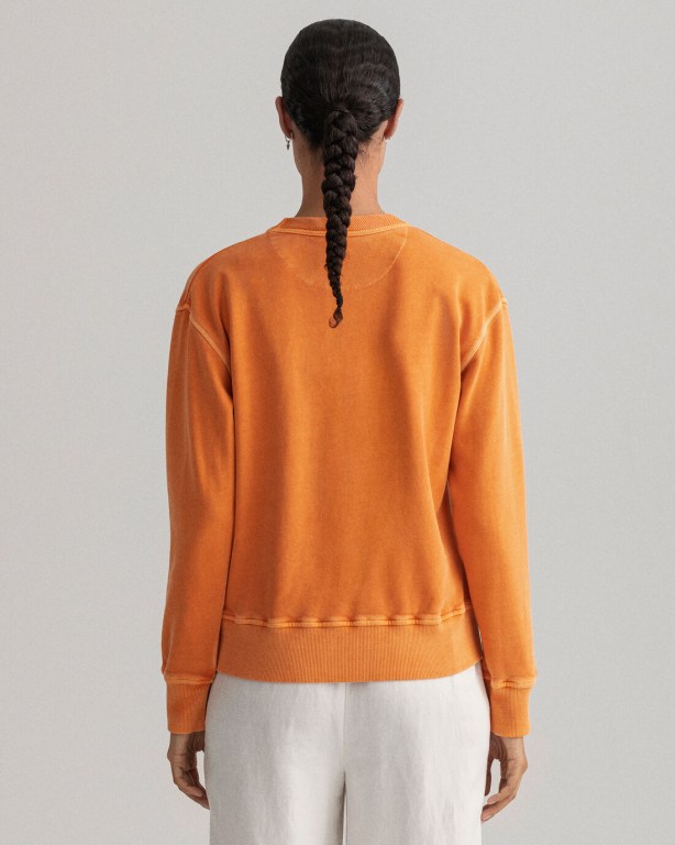 Gant Sunfaded Crew Neck Women's Sweatshirts Orange | H0XaqUVnkqJ