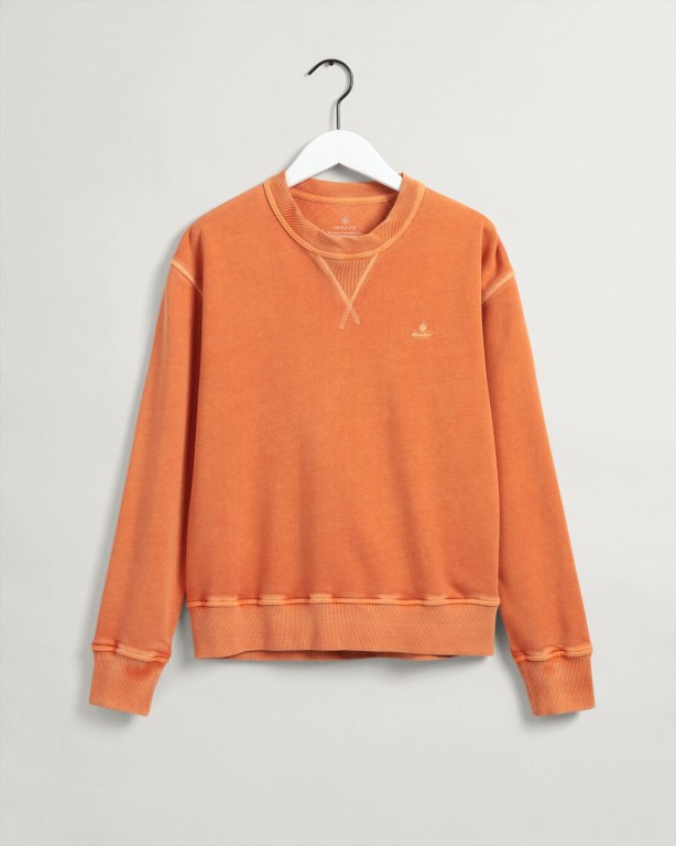 Gant Sunfaded Crew Neck Women's Sweatshirts Orange | H0XaqUVnkqJ