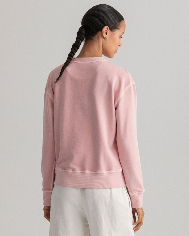 Gant Sunfaded Crew Neck Women's Sweatshirts Pink | QNDq1jROPzL