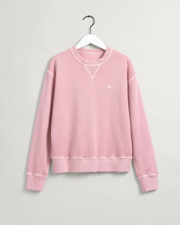 Gant Sunfaded Crew Neck Women's Sweatshirts Pink | QNDq1jROPzL