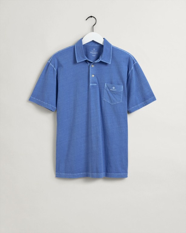 Gant Sunfaded Jersey Men's Polo Shirts Blue | R9AlDJe1I3d