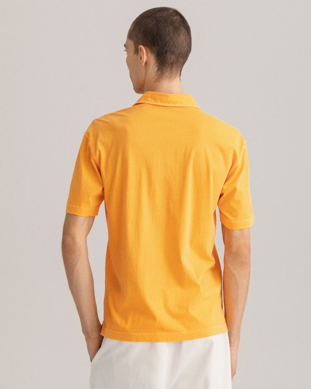 Gant Sunfaded Jersey Men's Polo Shirts Orange | Jzb1OVMeHDh