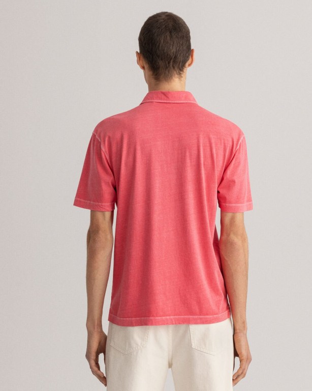 Gant Sunfaded Jersey Men's Polo Shirts Pink | KGg0r9vtnOg